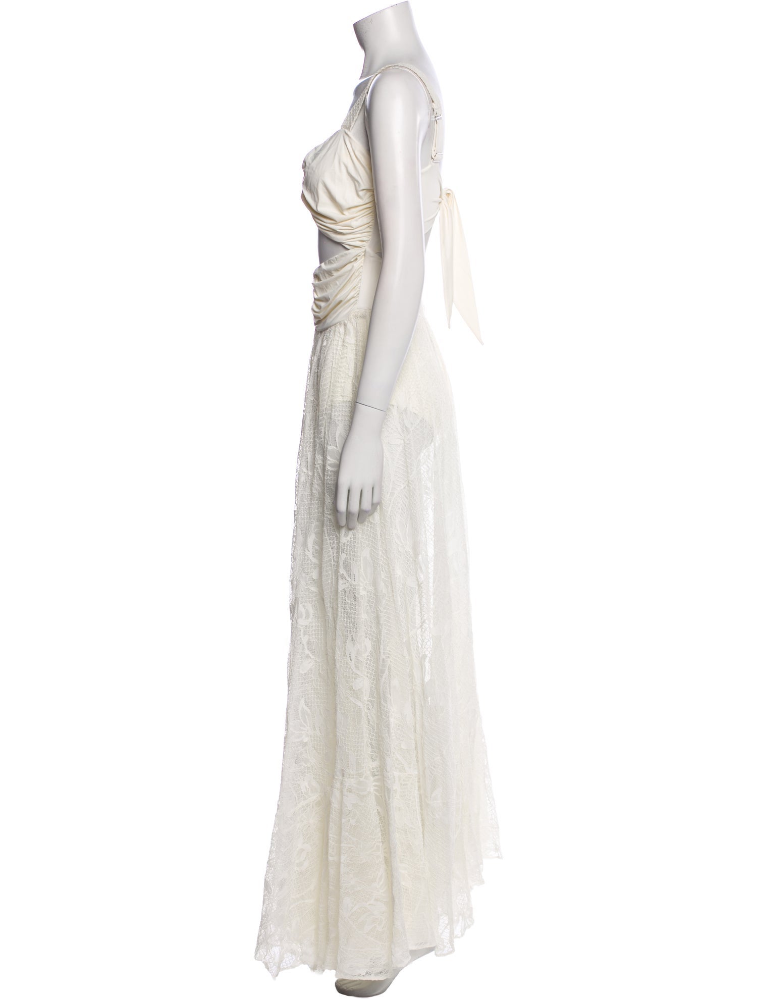 PatBO Square Neckline Long Dress