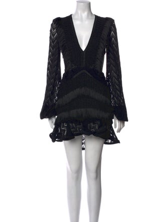 PatBO V-Neck Mini Dress