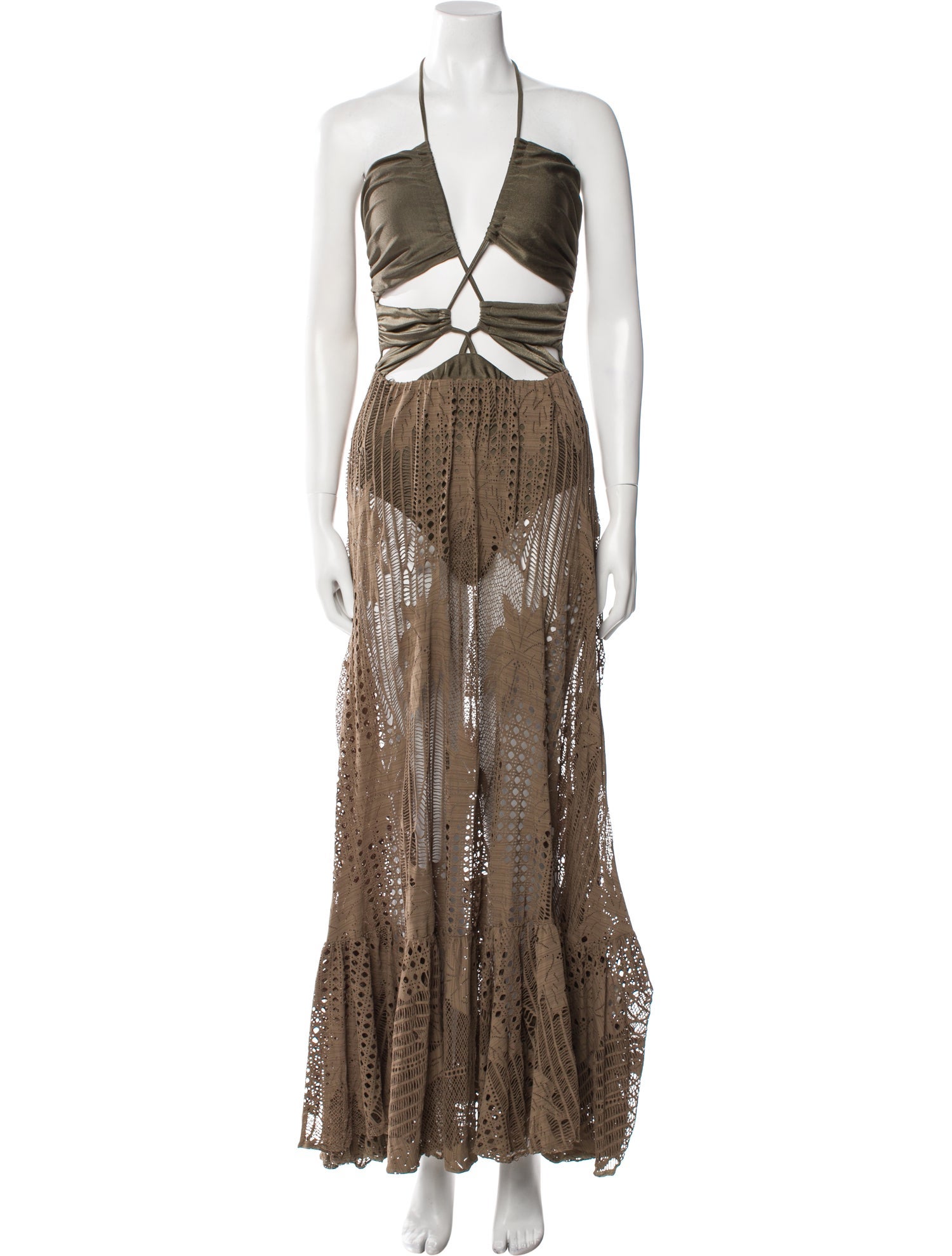 PatBO Halterneck Long Dress