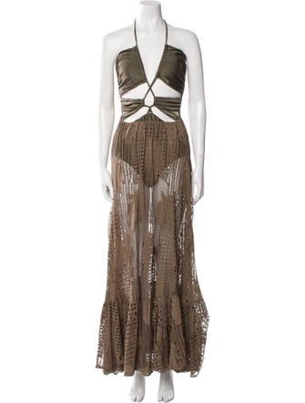 PatBO Halterneck Long Dress