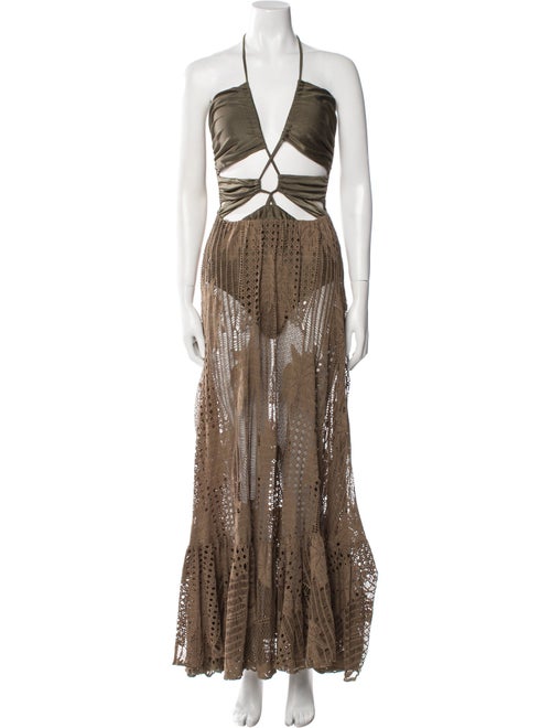 PatBO Halterneck Long Dress