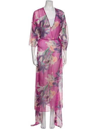 PatBO Floral Print Long Dress
