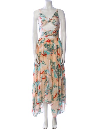 PatBO Printed Long Dress