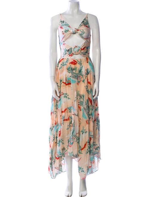 PatBO Printed Long Dress