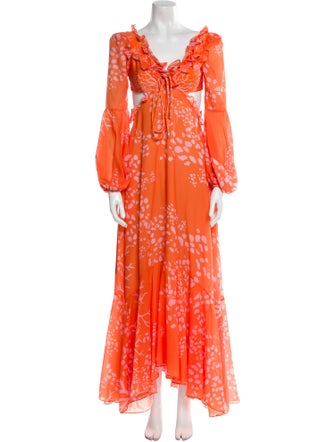 PatBO Printed Long Dress