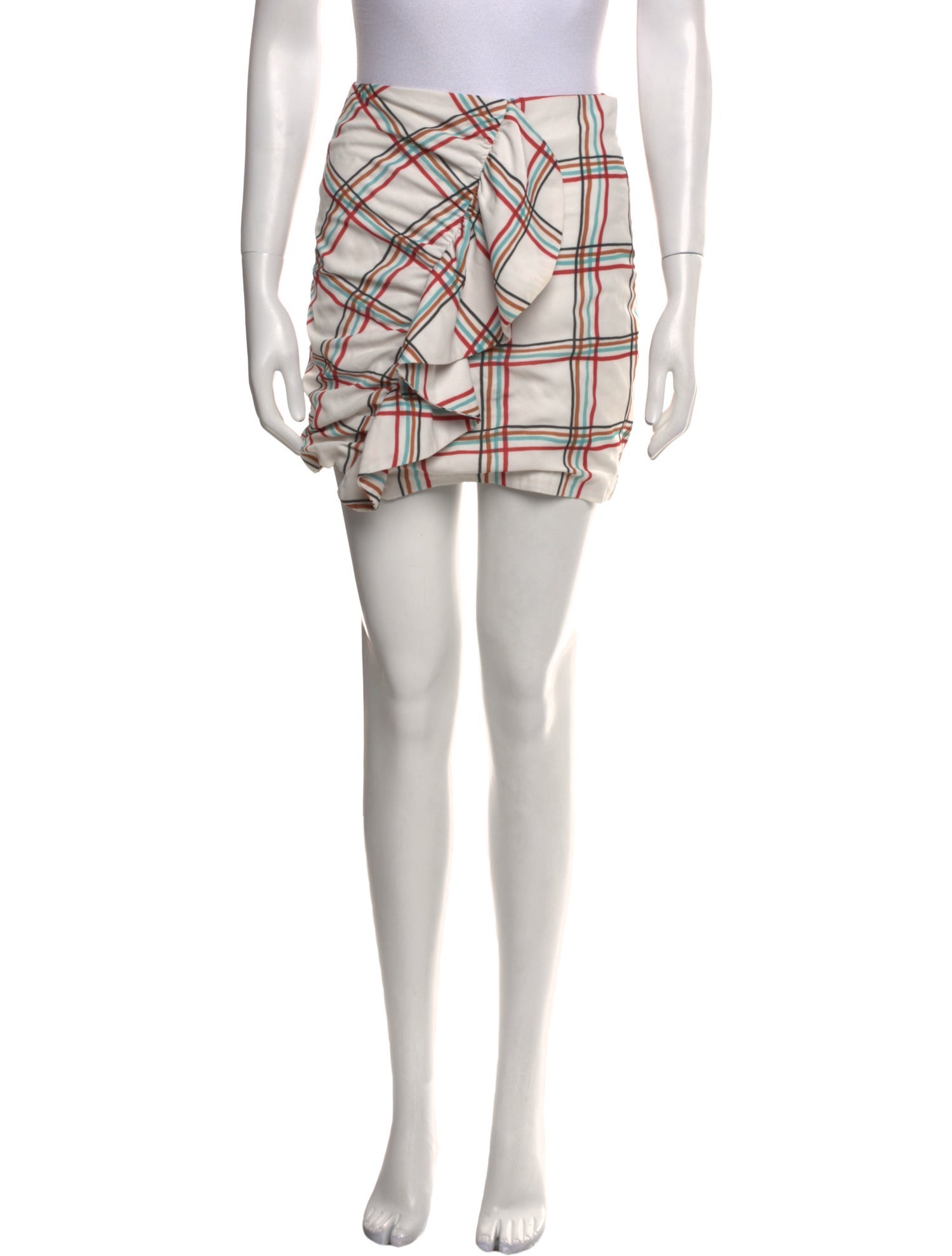 PatBO Plaid Print Mini Skirt