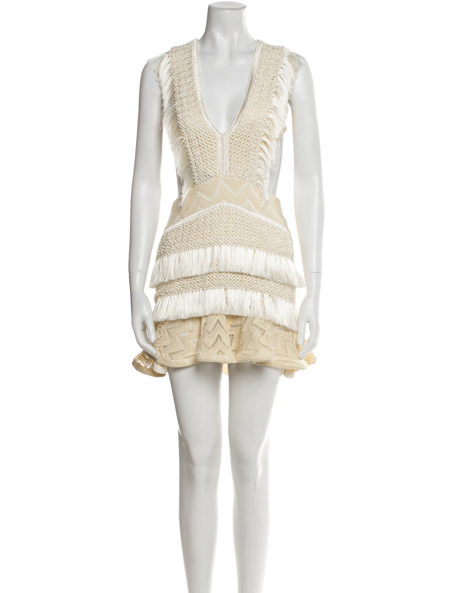 PatBO Lace Pattern Mini Dress