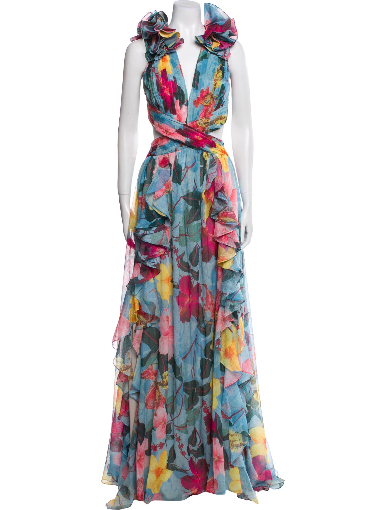 PatBO Floral Print Long Dress