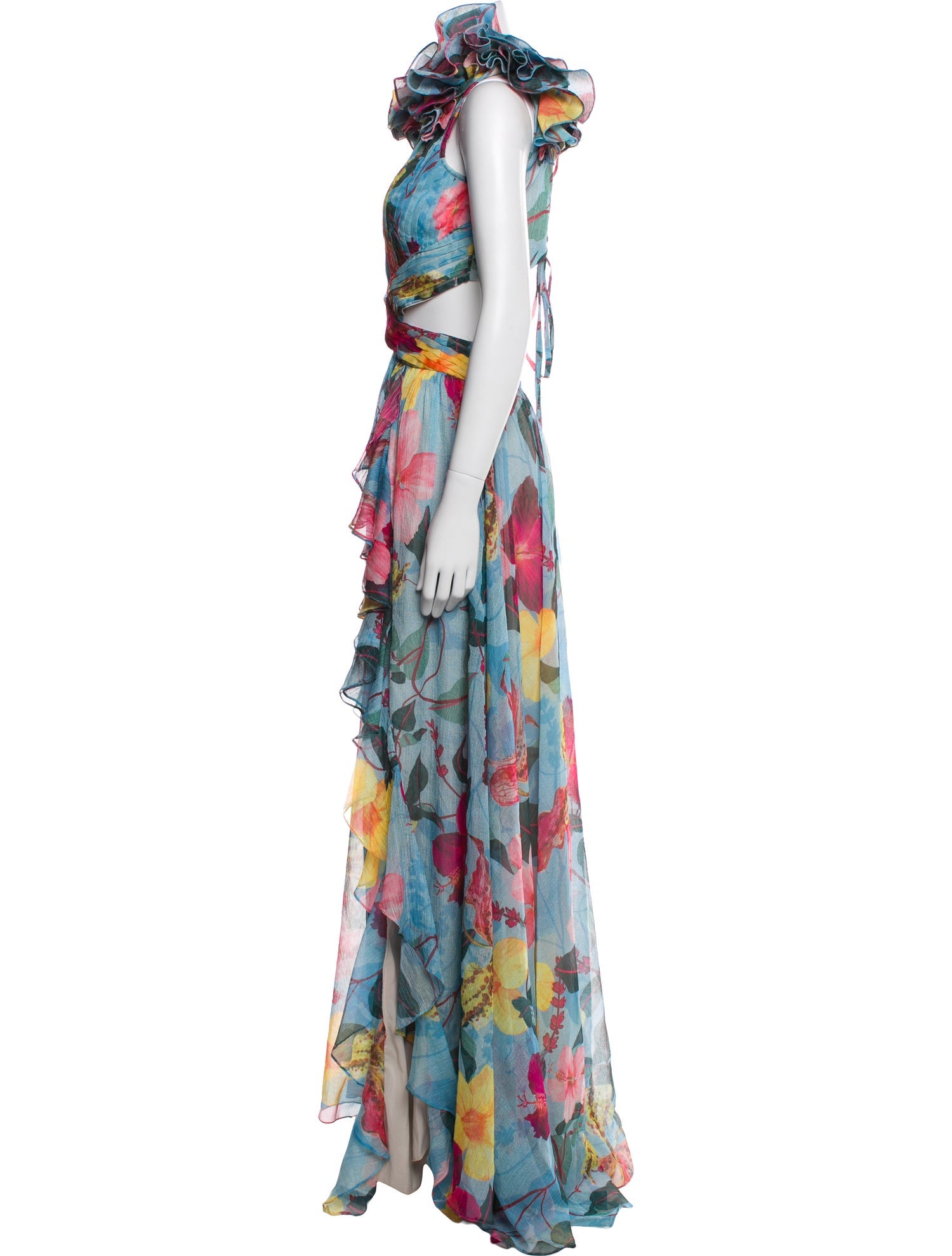 PatBO Floral Print Long Dress