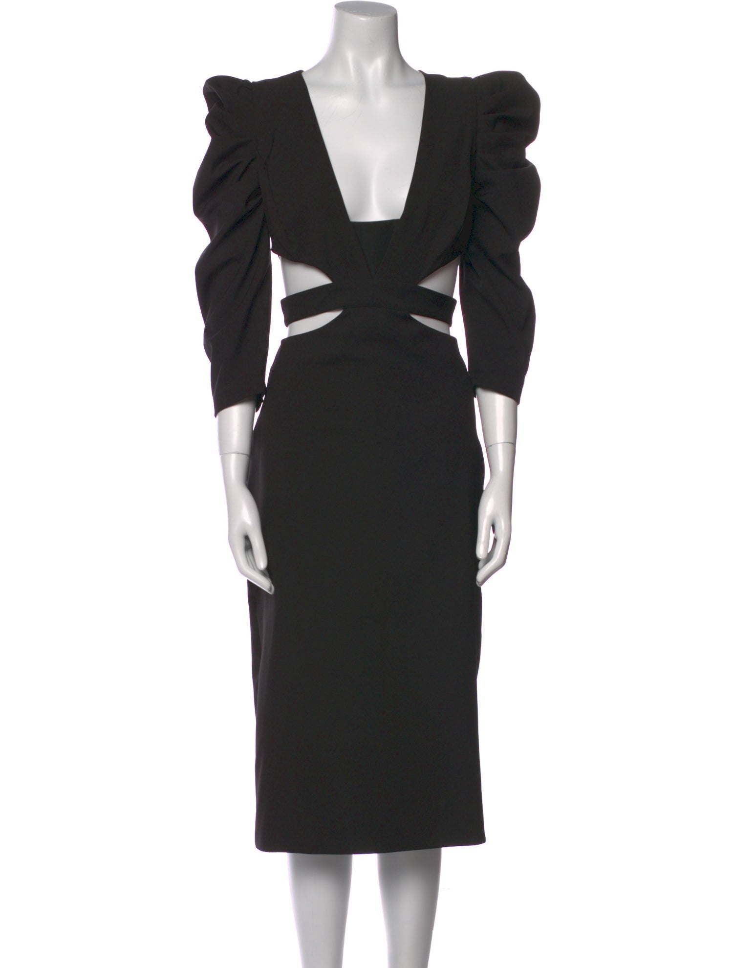 PatBO V-Neck Midi Length Dress