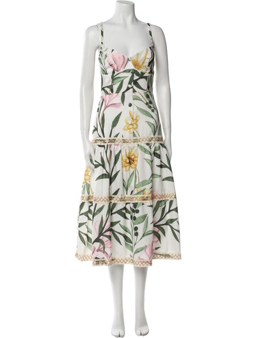 PatBO Floral Print Midi Length Dress