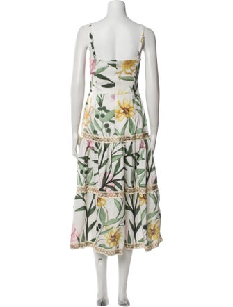 PatBO Floral Print Midi Length Dress