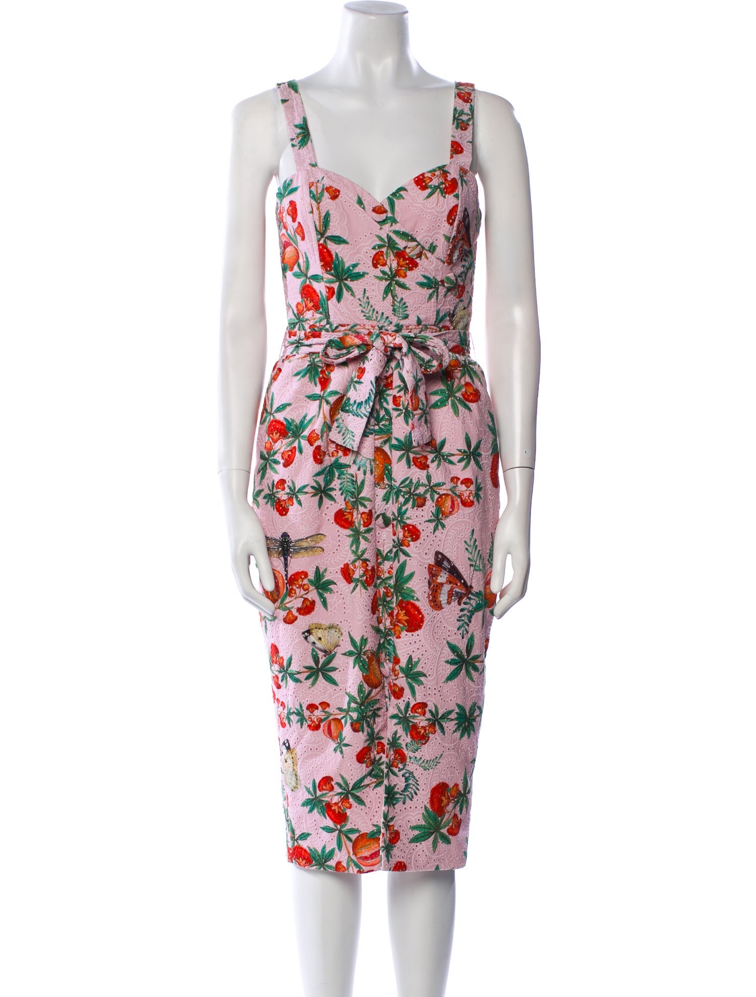 PatBO Floral Print Midi Length Dress