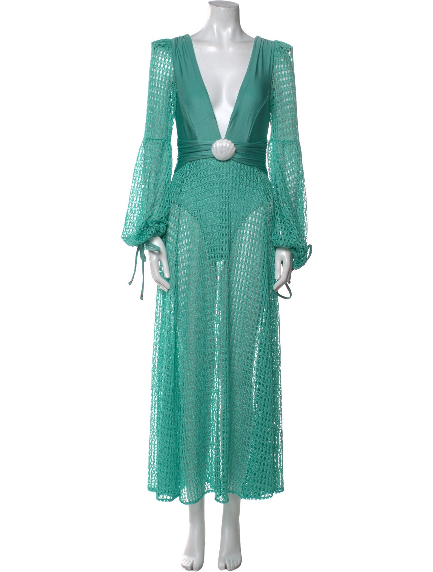 PatBO Plunge Neckline Long Dress