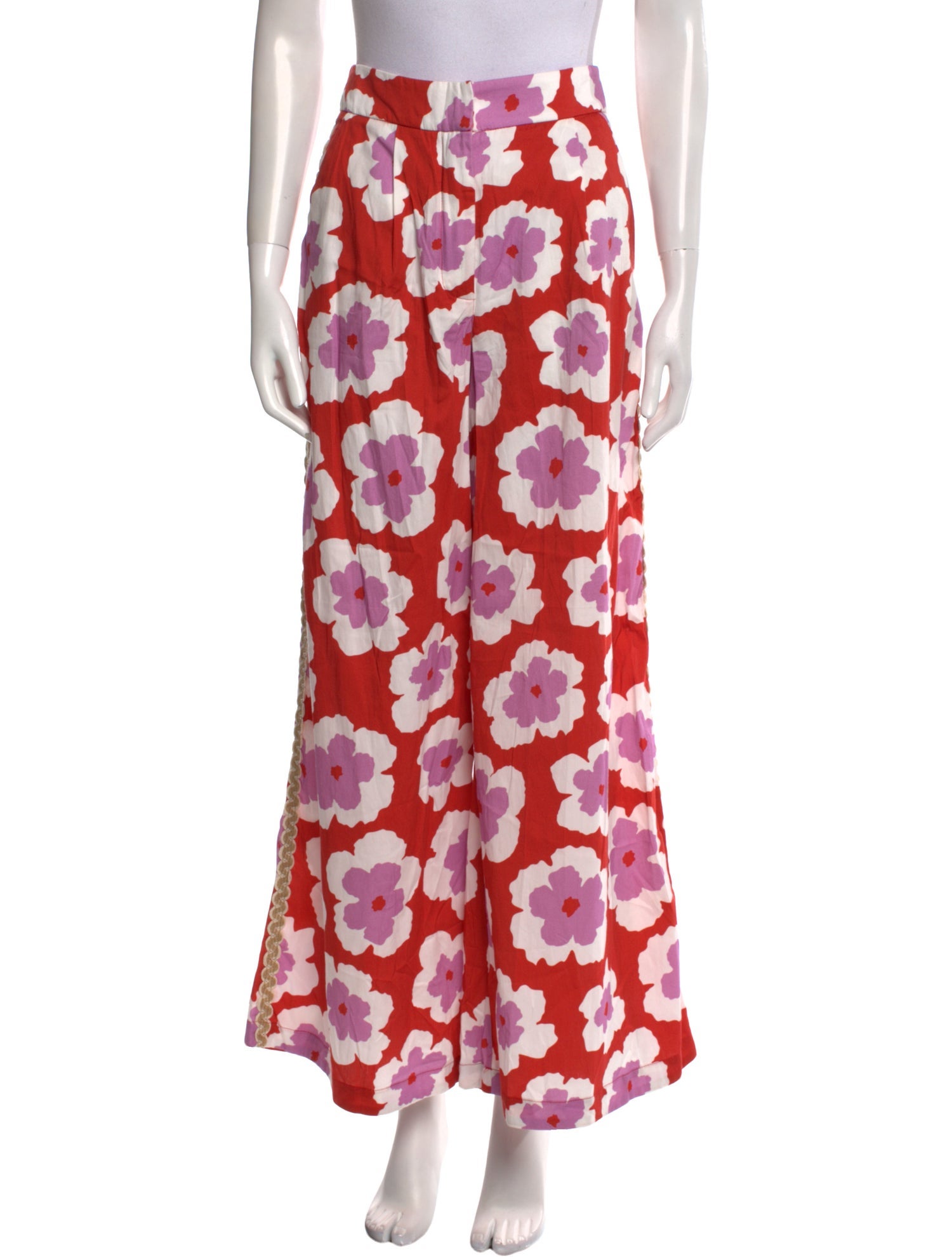 PatBO Floral Print Wide Leg Pants