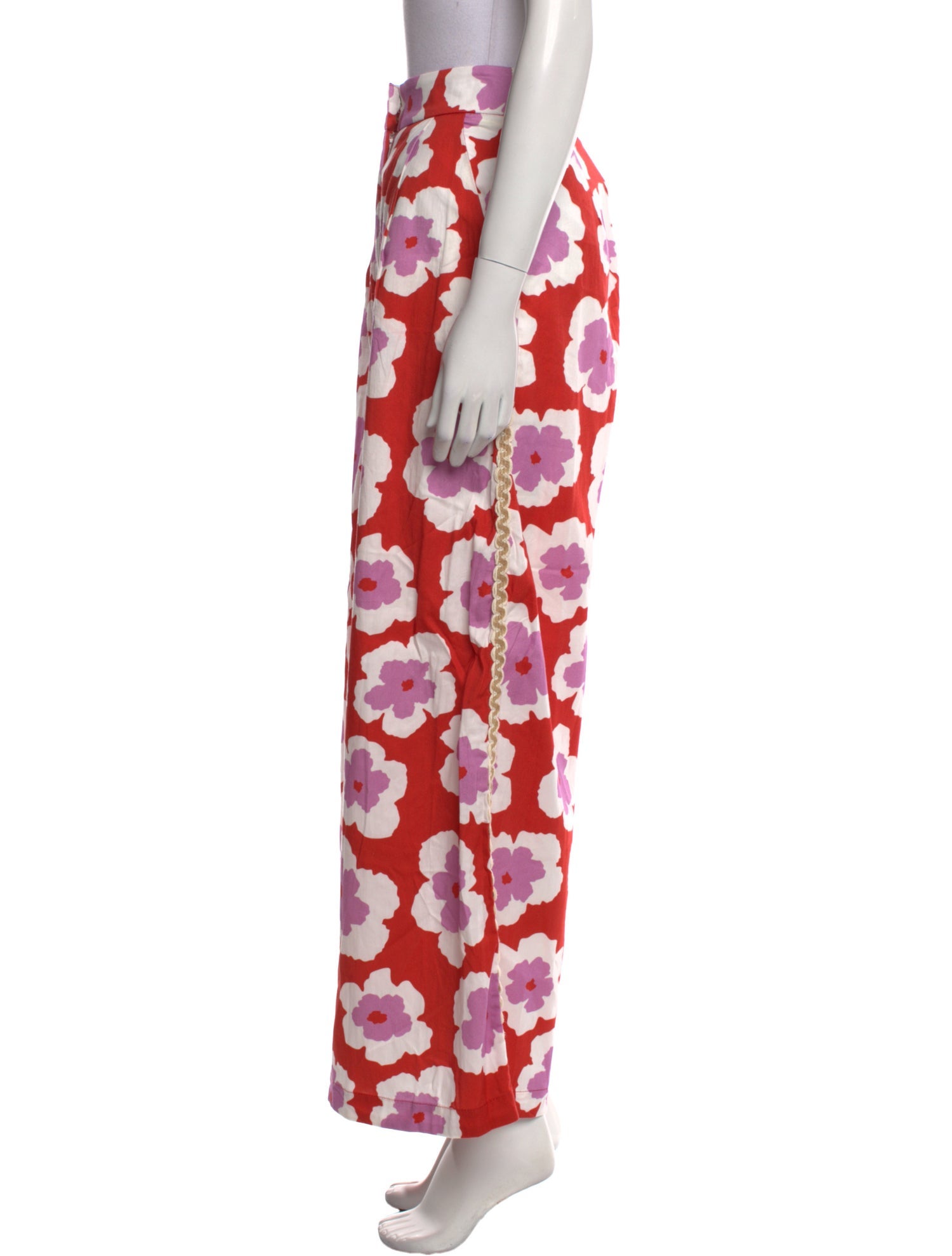 PatBO Floral Print Wide Leg Pants
