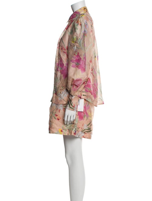 PatBO Floral Print Pleated Accents Short Set