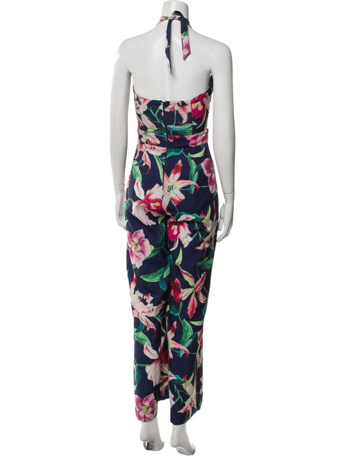 PatBO Floral Print Halterneck Jumpsuit
