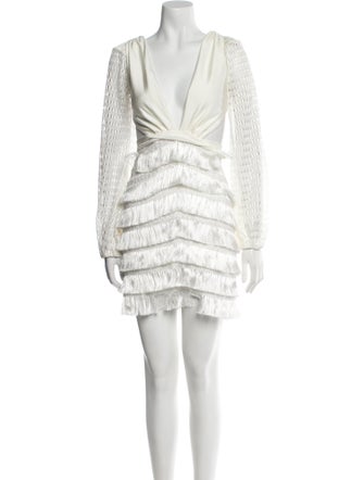 PatBO V-Neck Mini Dress