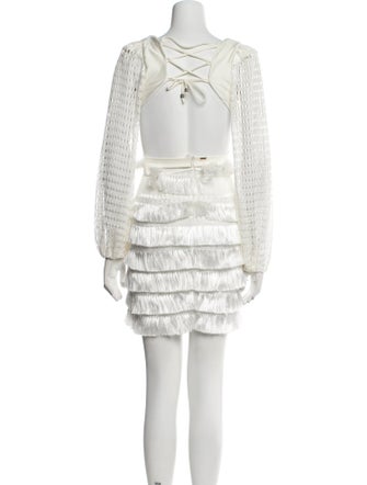 PatBO V-Neck Mini Dress