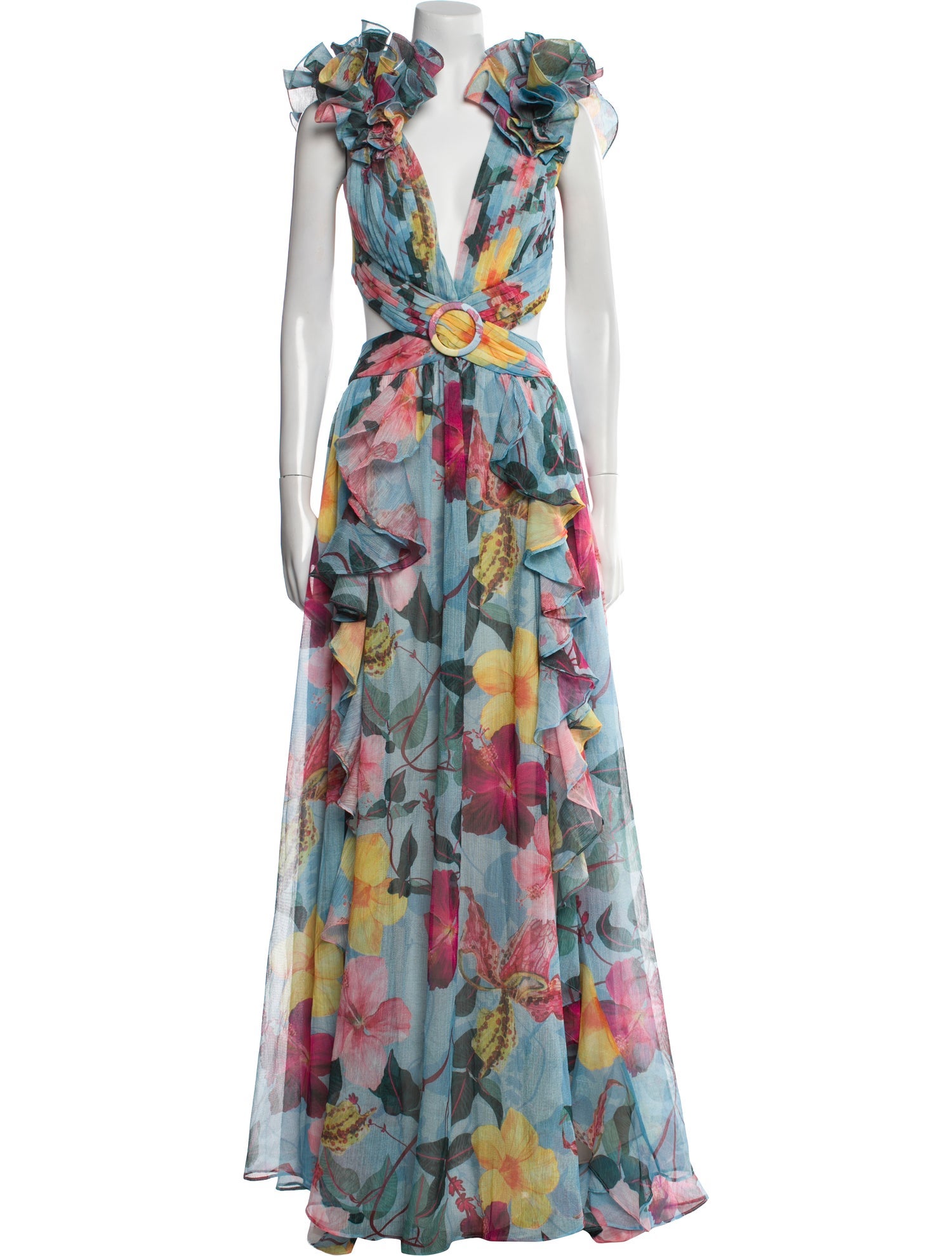 PatBO Floral Print Long Dress w/ Tags