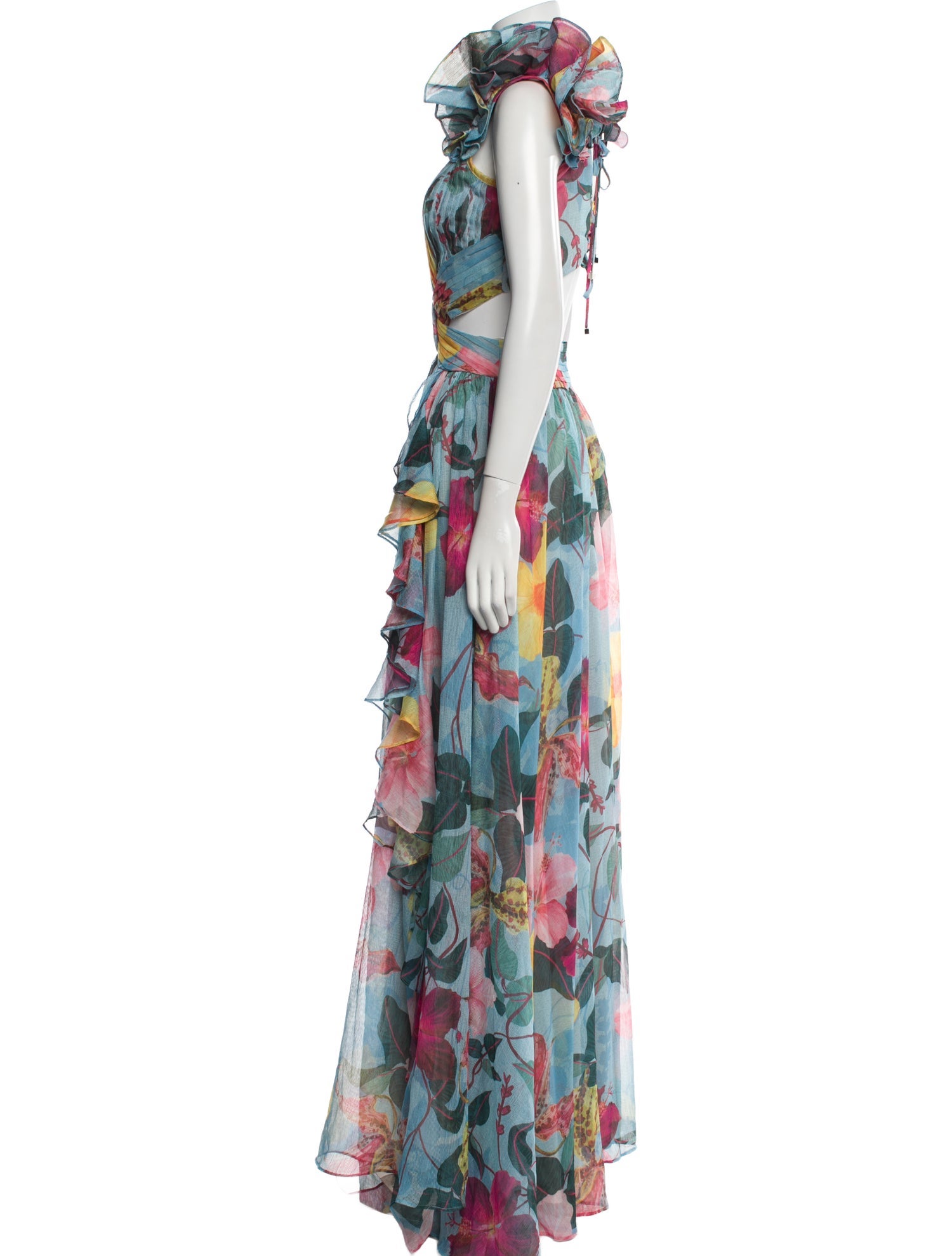 PatBO Floral Print Long Dress w/ Tags