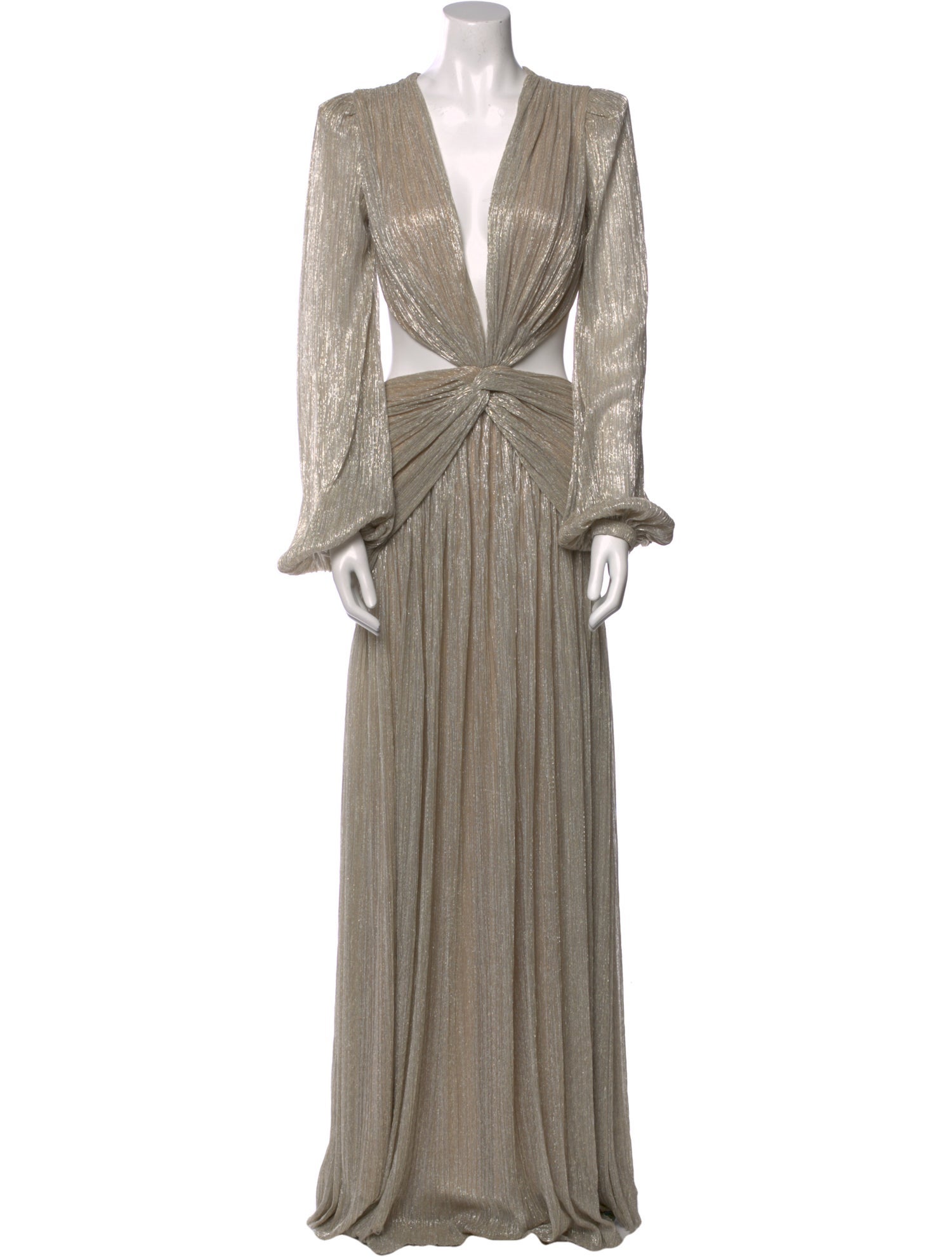 PatBO Plunge Neckline Long Dress