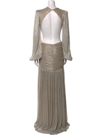 PatBO Plunge Neckline Long Dress