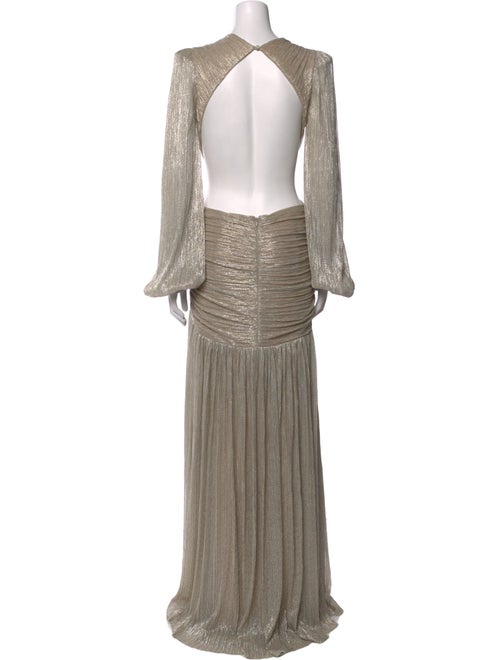 PatBO Plunge Neckline Long Dress