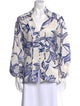 PatBO Printed V-Neck Blouse