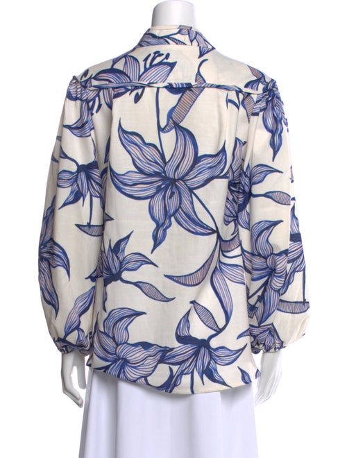 PatBO Printed V-Neck Blouse