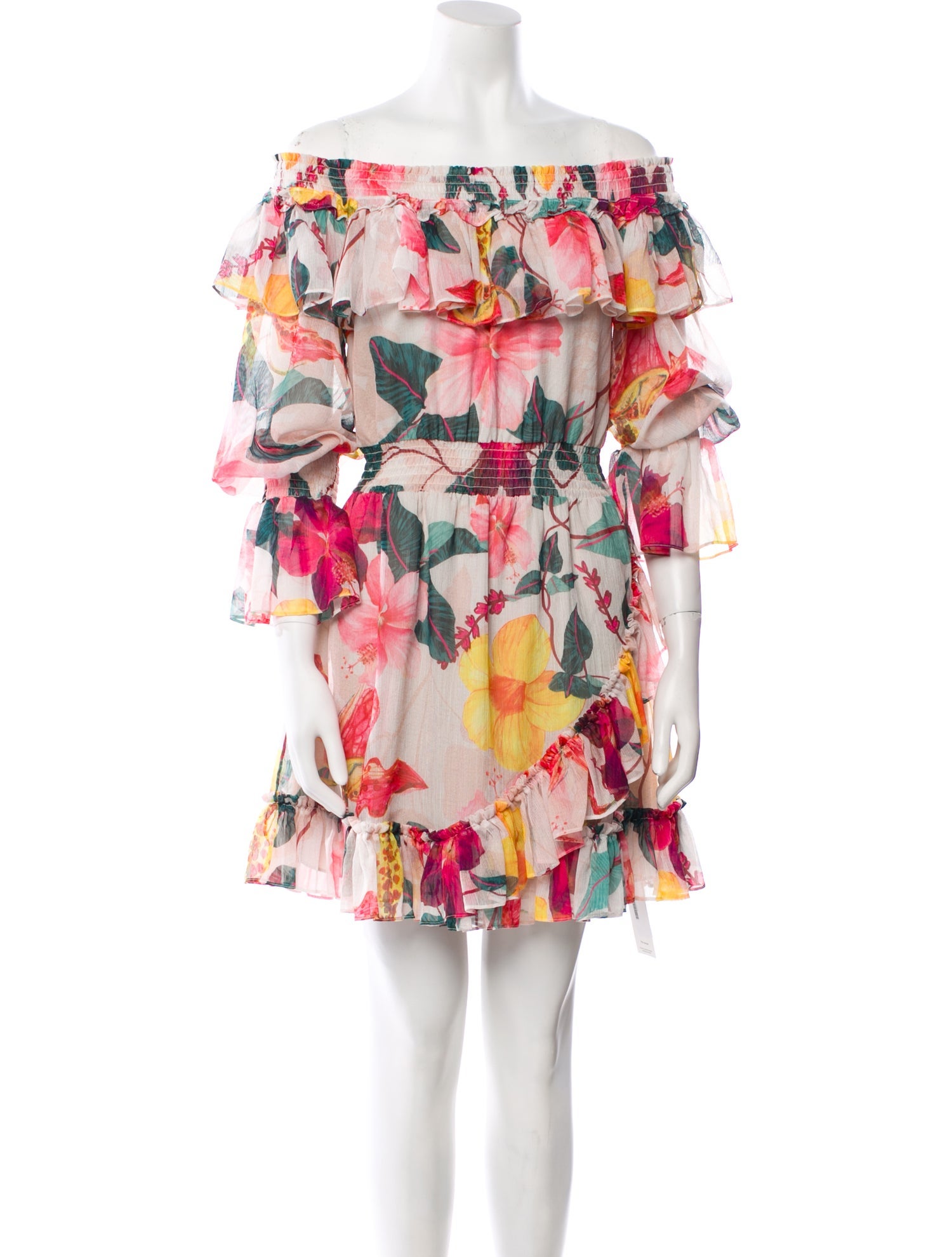 PatBO Floral Print Mini Dress