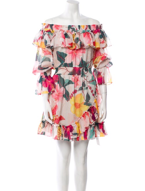 PatBO Floral Print Mini Dress