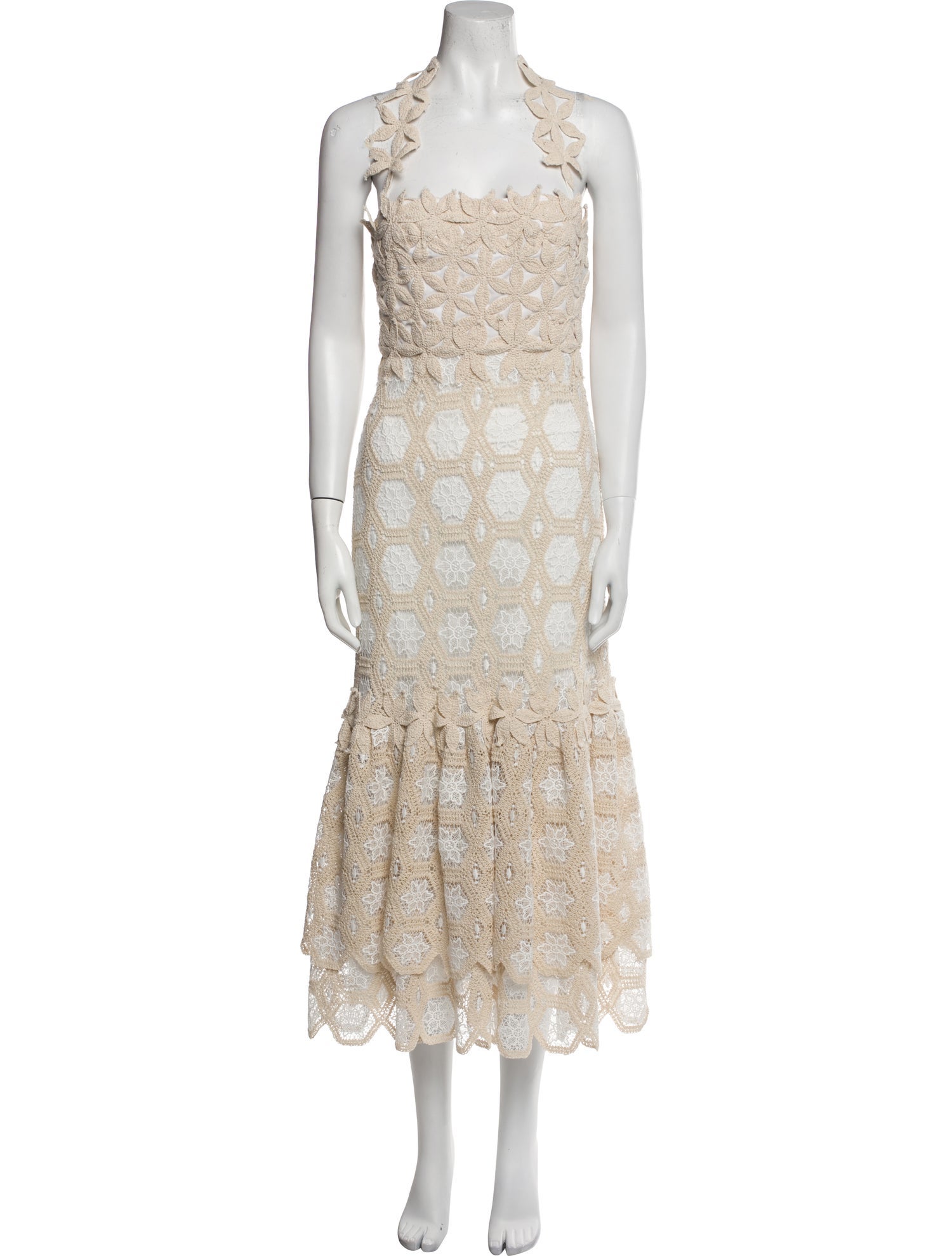 PatBO Lace Pattern Midi Length Dress