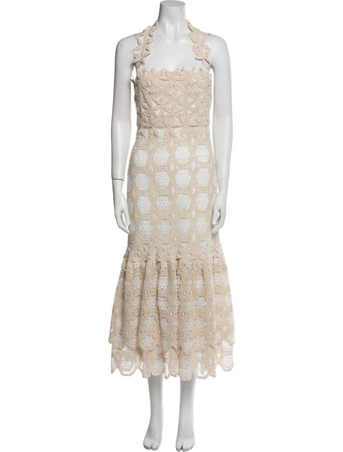 PatBO Lace Pattern Midi Length Dress