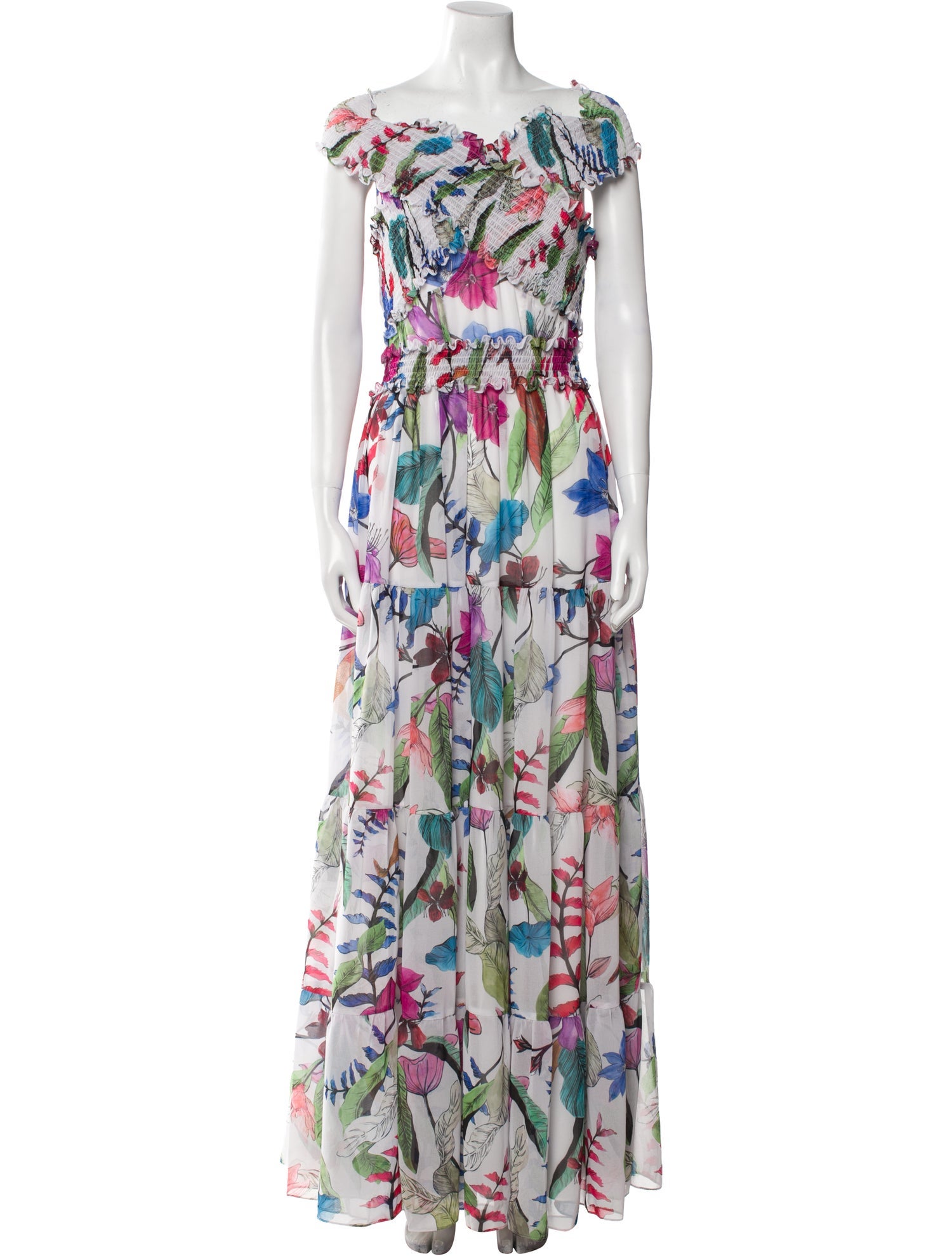 PatBO Floral Print Long Dress