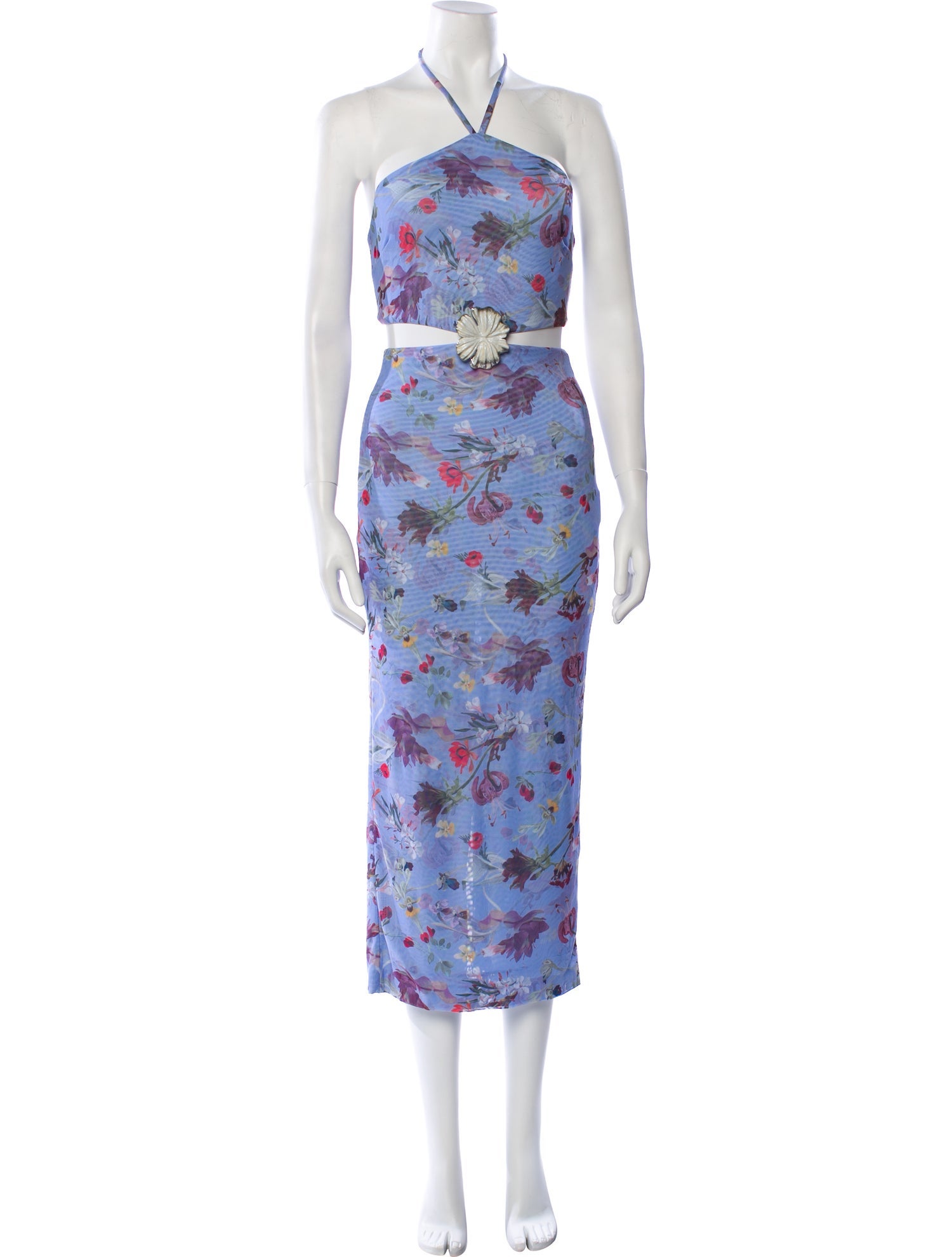 PatBO Floral Print Midi Length Dress