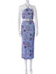 PatBO Floral Print Midi Length Dress
