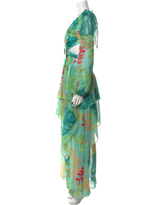 PatBO Floral Print Long Dress