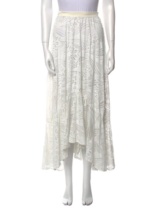 PatBO Lace Pattern Midi Length Skirt
