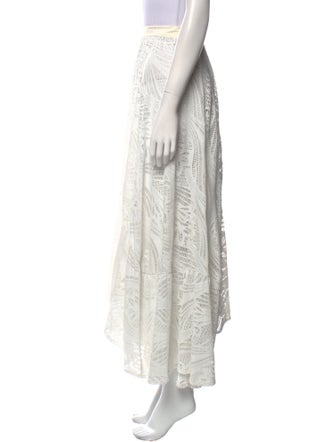 PatBO Lace Pattern Midi Length Skirt