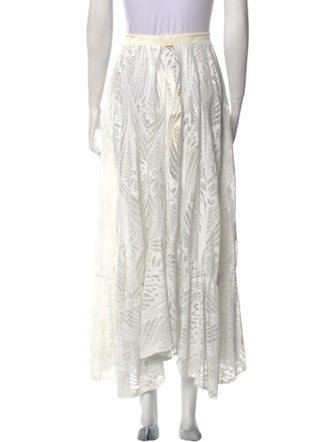 PatBO Lace Pattern Midi Length Skirt