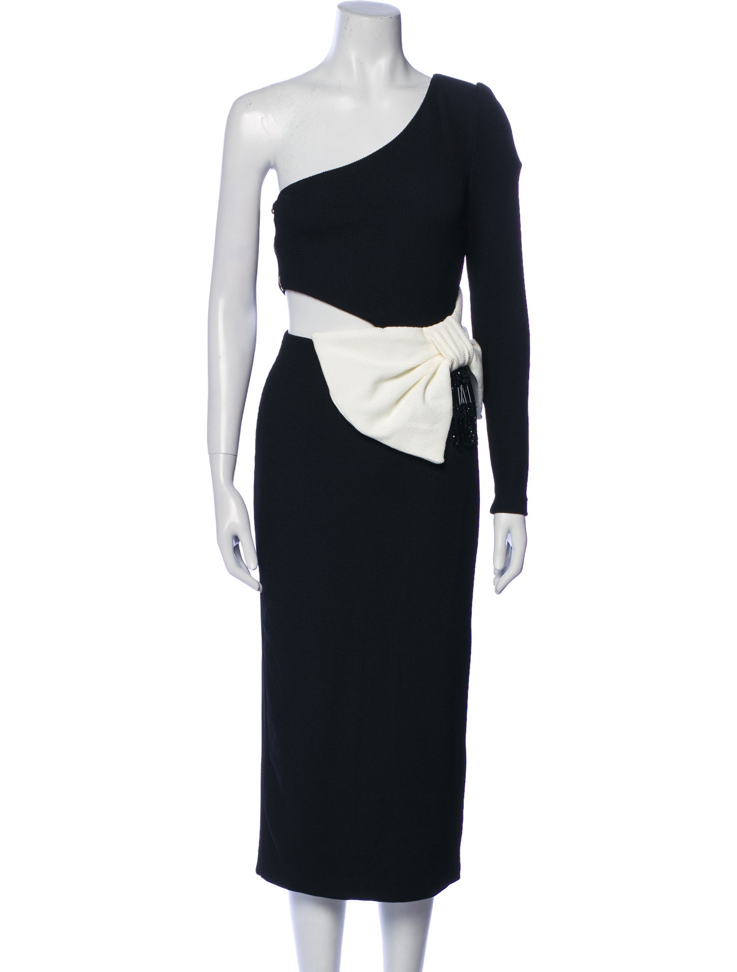 PatBO Colorblock Pattern Midi Length Dress