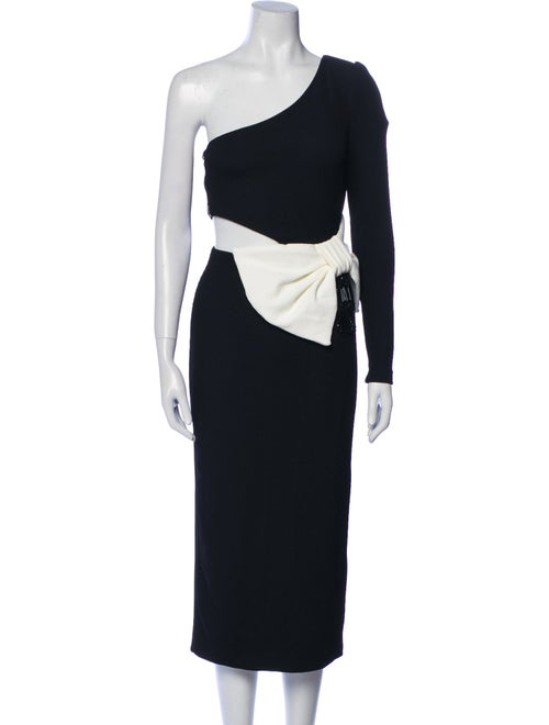 PatBO Colorblock Pattern Midi Length Dress