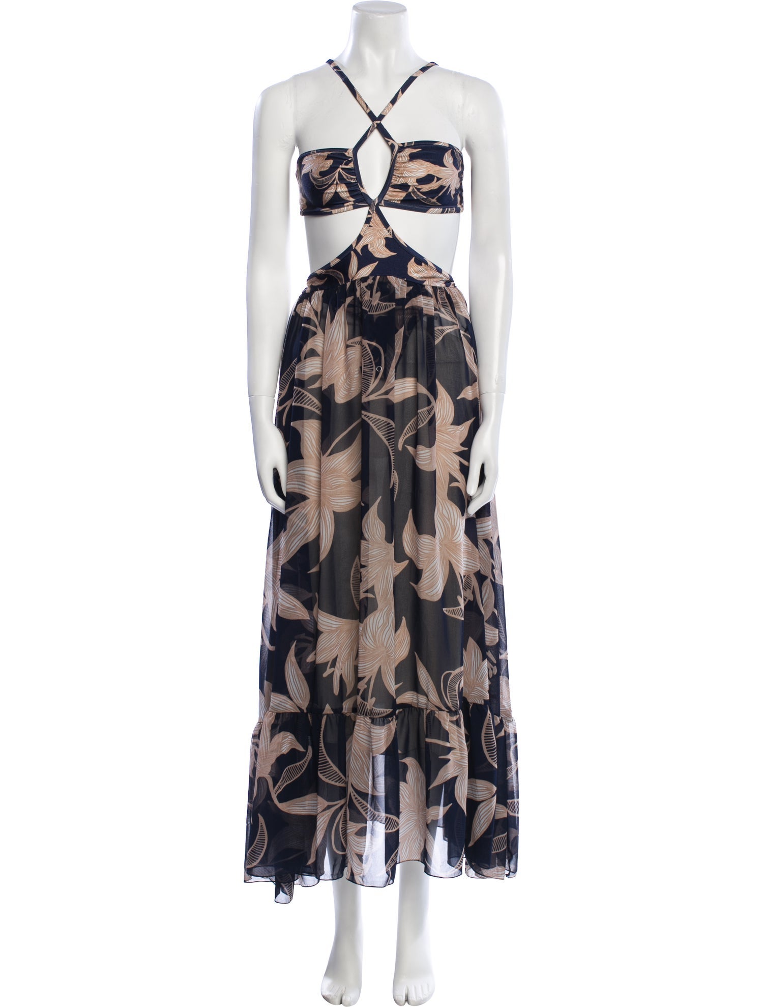 PatBO Printed Long Dress
