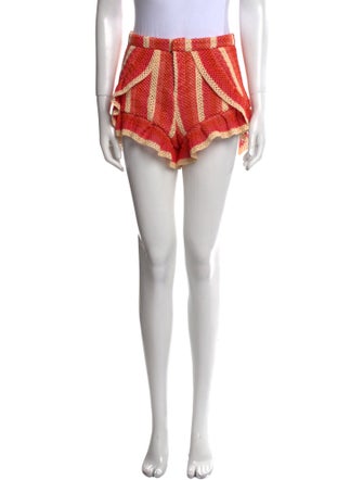 PatBO Lace Pattern Mini Shorts