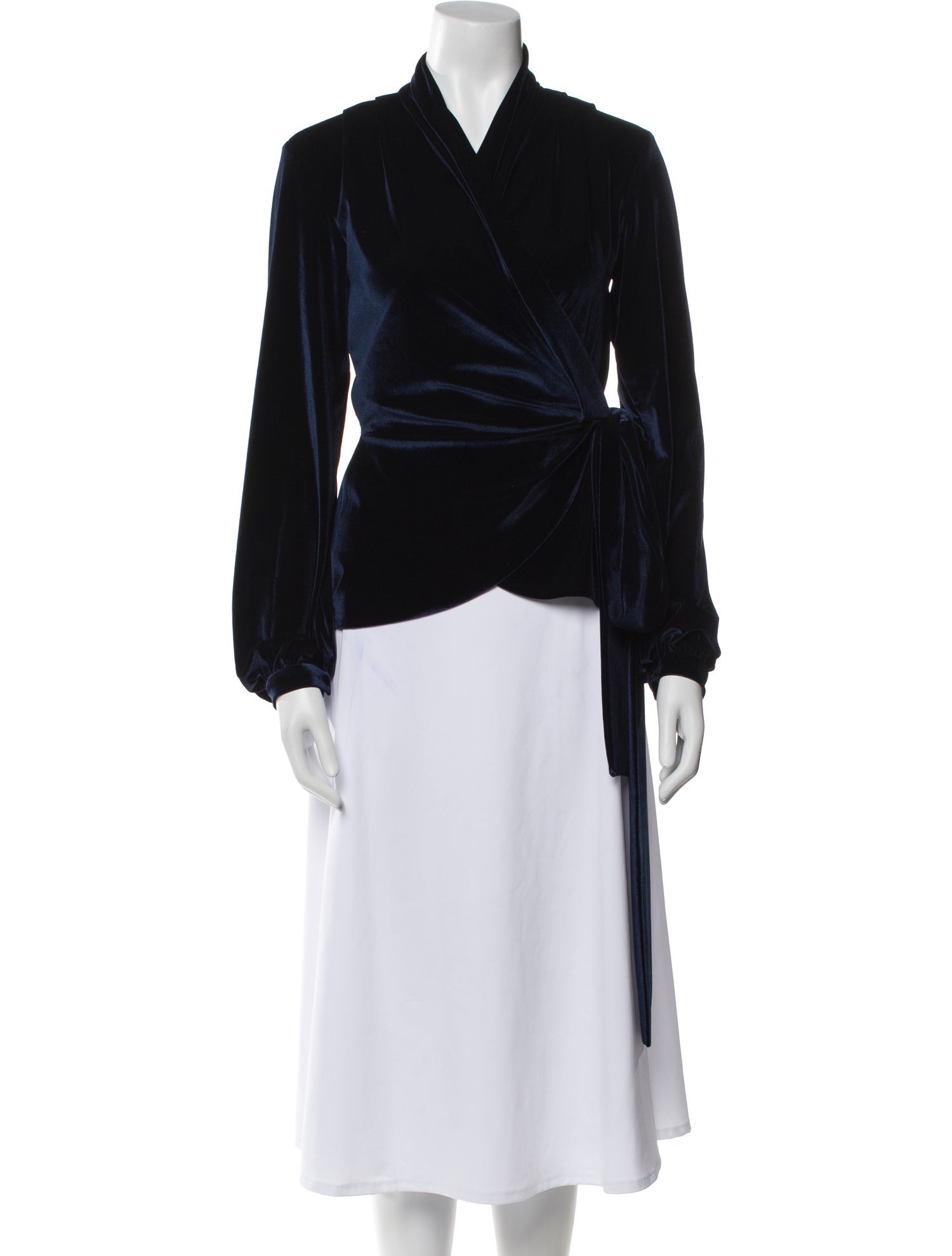 PatBO V-Neck Long Sleeve Blouse