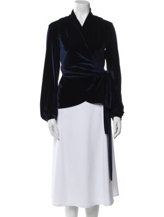 PatBO V-Neck Long Sleeve Blouse