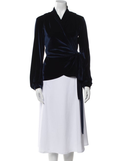 PatBO V-Neck Long Sleeve Blouse