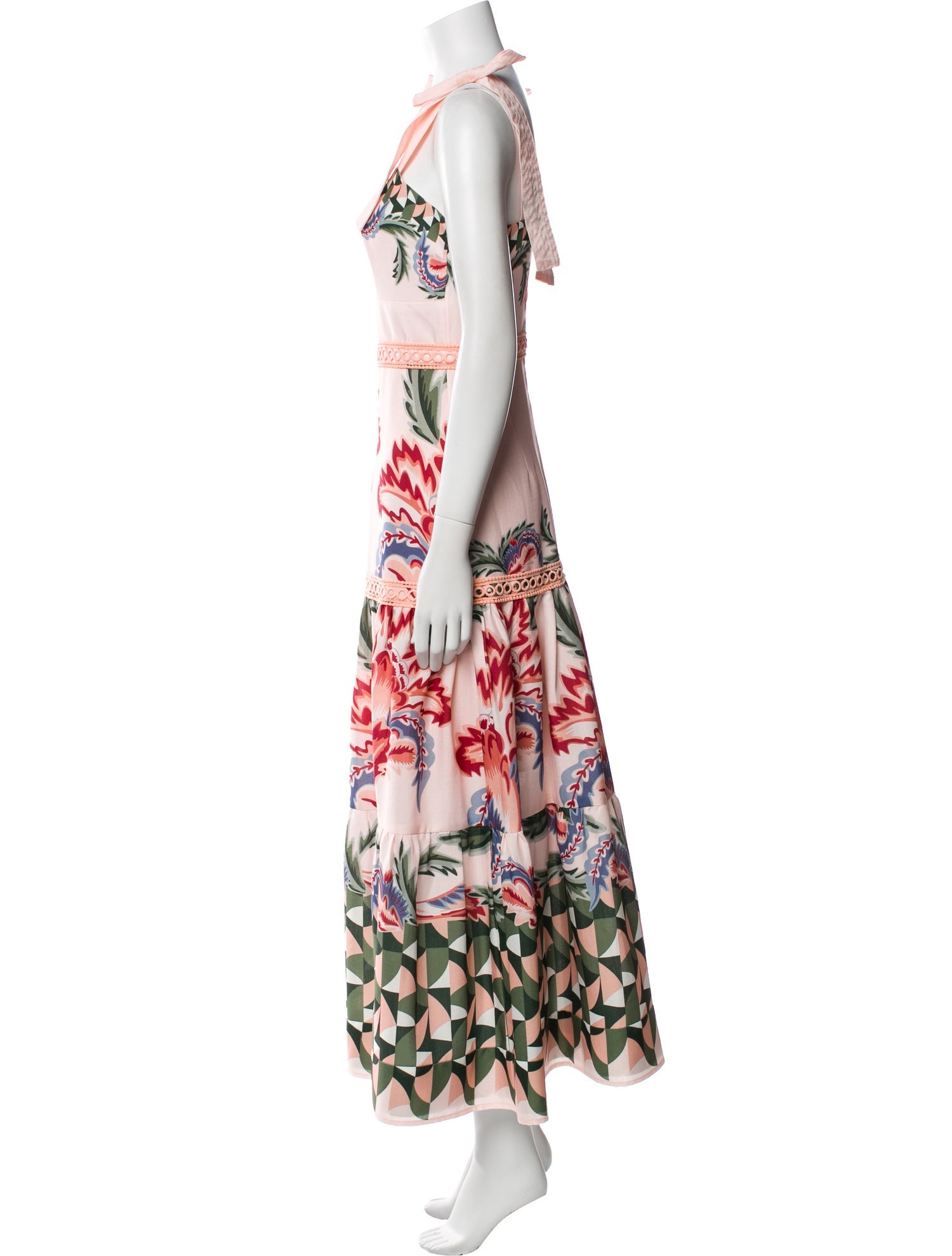 PatBO Floral Print Long Dress